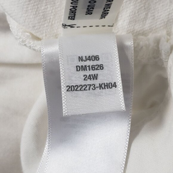 Madewell The Plus Perfect Vintage Wide-Leg Crop Jeans Womens Size 24W Tile White - Picture 12 of 16